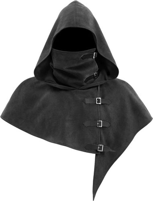 Medieval Hooded Cloak Adult Unisex Polyester Cape Halloween Monk Costume