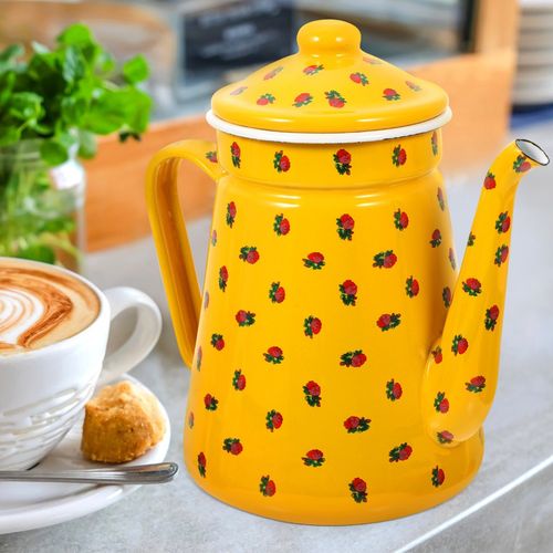 Tea Kettle Camping Teapot Boiling Tea Kettle Vintage Water Coffee Milk Pot with — image 3