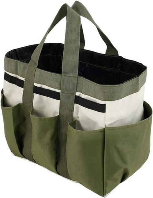 Garden Tool Bag Organizer with 8 Pockets, Waterproof 600D Oxford Cloth Tote