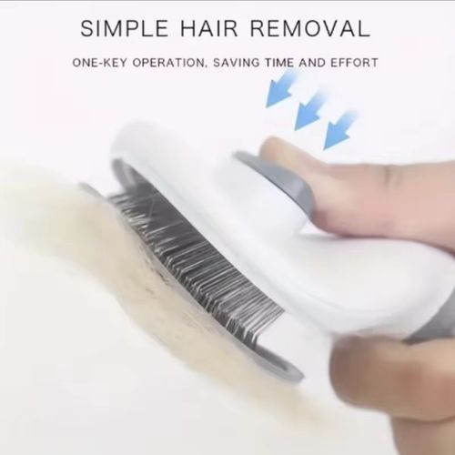 Self Cleaning Pet Grooming Brush Dog Cat Slicker Comb Hair Fur Remove — image 3