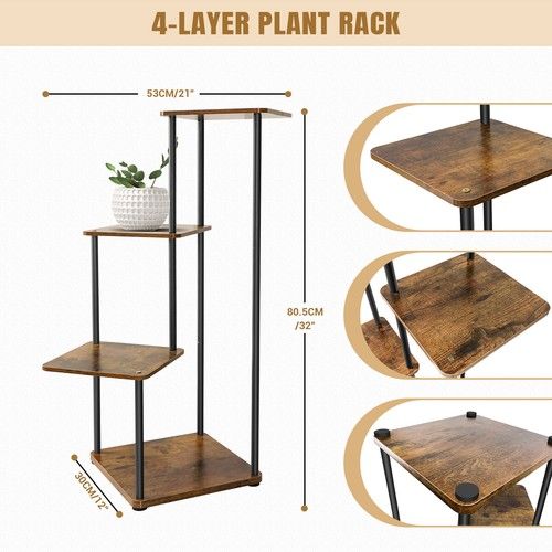 2026 Metal Plant Display Stand Home Indoor Outdoor Garden Flower Pot Shelf Rack