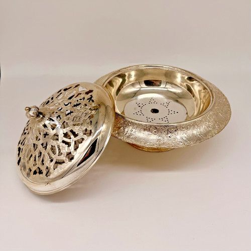 Vintage Barbour Silver Plate 3-Piece Flower Arranger Centerpiece Dutch Motif