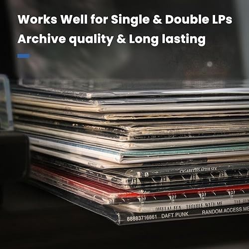 Vinyl Plastic Record Outer Sleeves 12 inch Extra Thick Album LP Cover Protectors — image 5