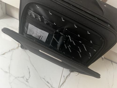 Aerostar Black Soft Suitcase 4-Wheel Spinner Trolley Handle Combination Lock 40L — image 6