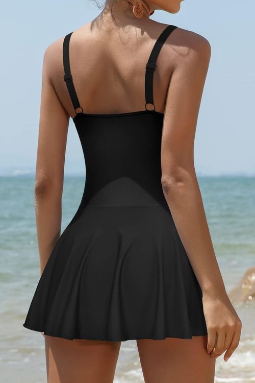Swimming Costume Swim dress  Tummy Control Skirt Ruched Size 6,8,10,12,14,16,18+ — image 3