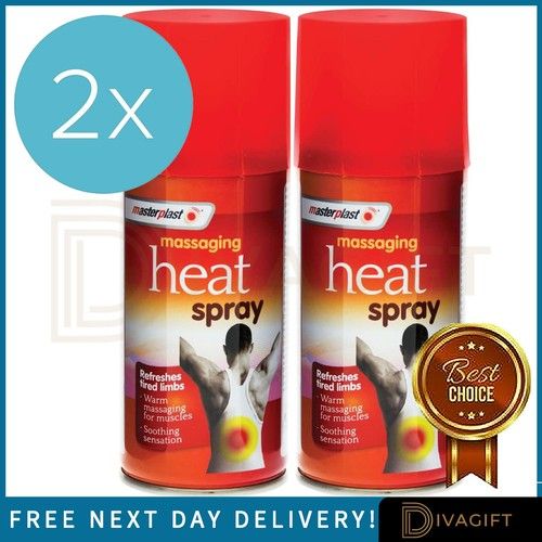 2 x DEEP HEAT SPRAY 125ML MASSAGING INSTANT MUSCLE SPORT INJURY BACK PAIN RELIEF