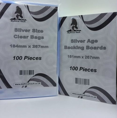 *100 X SILVER AGE COMIC BAGS AND BACKING BOARDS BUNDLE - NEW&SEALED - (IN STOCK)