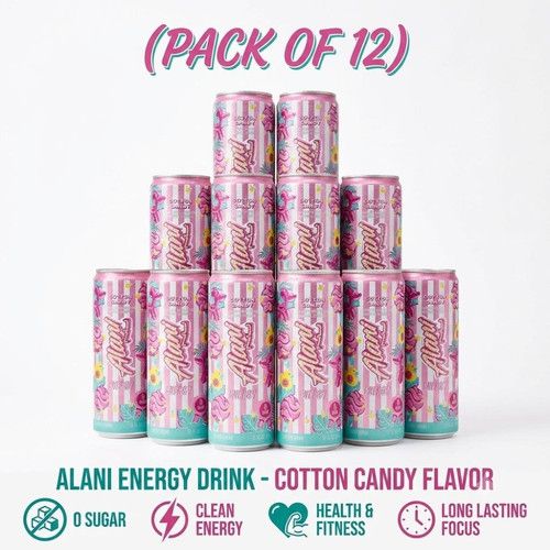 Alani Nu Cotton Candy Energy Drink 355mL Cans Zero Sugar | Choose Your Pack