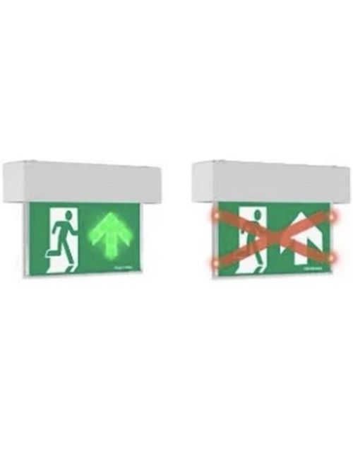 Clever EVAC RED X Blade Exit Light LED Emergency Sign DYRL-UP-CM-RU