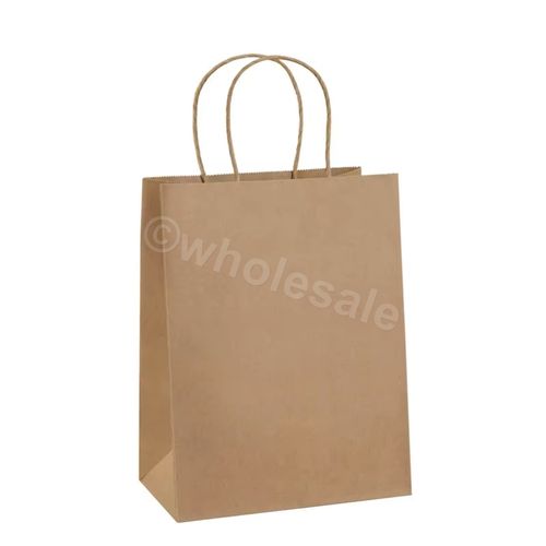 PAPER BAGS BROWN KRAFT CARRIER GIFT PARTY BAGS WITH TWISTED HANDLES — image 3