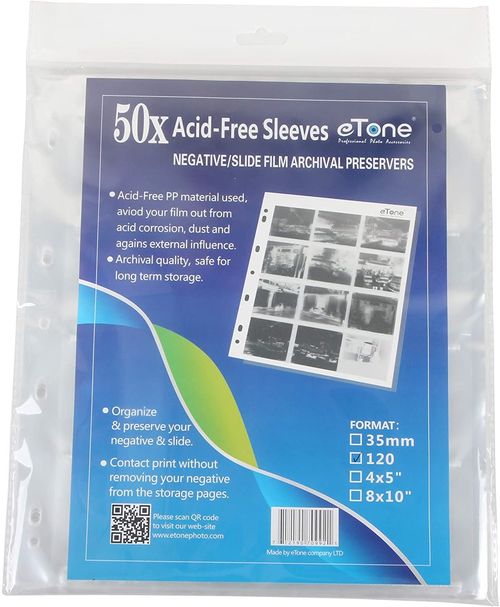 50x eTone Archive Storage Sheets 120 Negative 50x120negative bag, Transparent — image 8