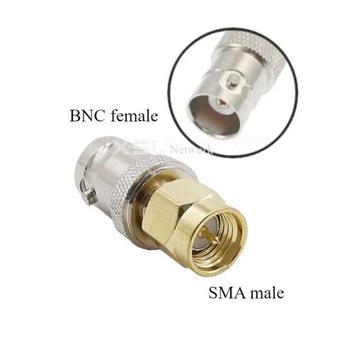 BNC Female to SMA Male Aerial CCTV, DAB RF Antenna Port Socket Converter Adapter