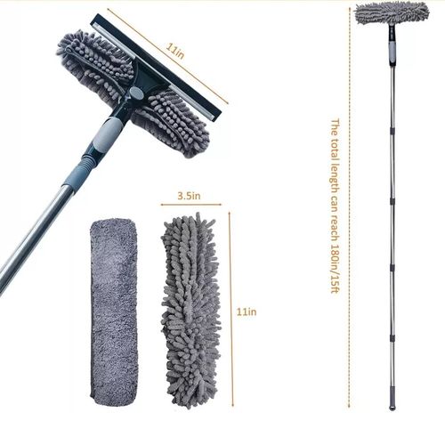 4.5M Telescopic Squeegee Cleaner Window Glass Cleaning Kit Extendable Pole Tool — image 3