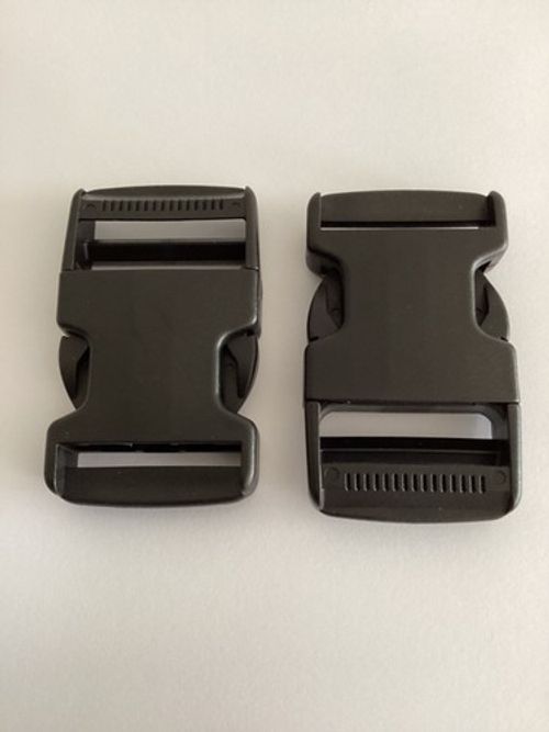 Side Release Buckles Black Plastic Webbing Strap Bag Clips 10mm to 50mm Packs