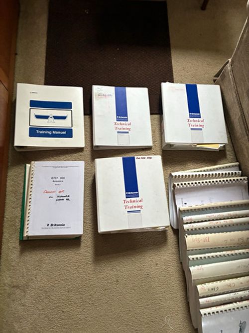 Britannia Airways Vintage Technical Training Manuals & Binder Lot