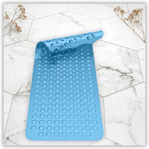Non Slip Bath Mat Extra Large Shower Mat Bathtub Anti-Mold Rubber Strong Suction — image 2