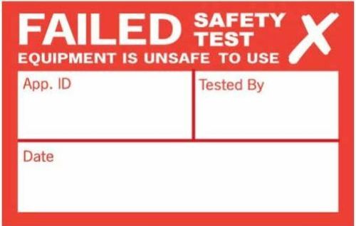PAT TEST PORTABLE APPLIANCE TESTING LABELS STICKERS SELF ADHESIVE PASS FAILED