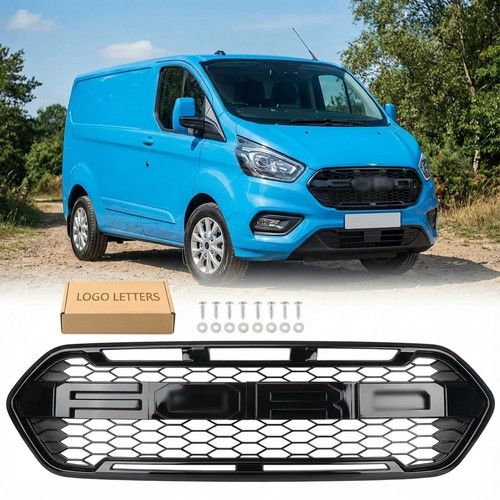 Gloss Grill For Ford Transit Custom Grill 2018-2023 Raptor Style Upgrade Grille