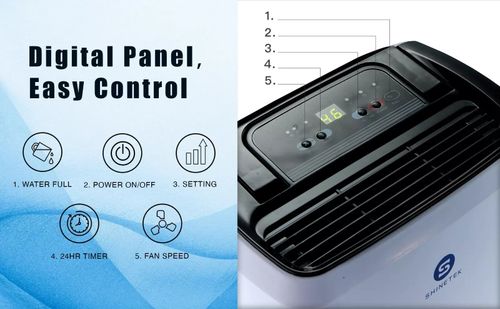 Compact dehumidifier for home and small offices, 10Litre/Day, smart compressor — image 2