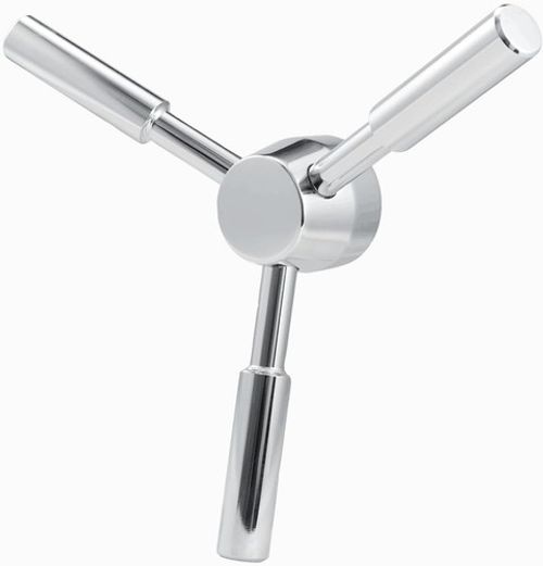 3 Spoke Safe Handle for Vault Door & Gun Safe Handle Chrome Heavy Duty Handle