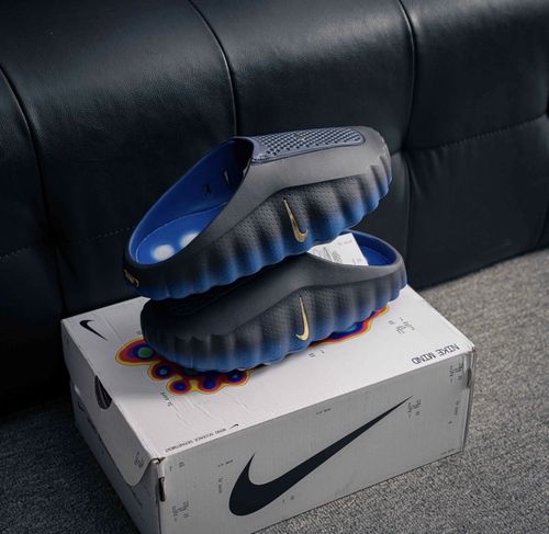Nike Mind 001 pregame mules in Black & Blue mules. BNWT - Nike UK 10 — image 6