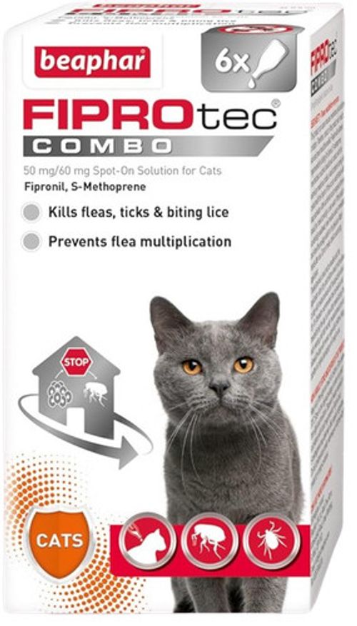 BEAPHAR FIPROtec SPOT ON FLEA TICK TREATMENT Solution S M L XL Dog/Cat Combo NEW