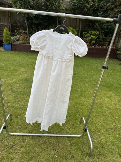 Handmade Yorkshire Pudding Baby Wear Christening/ Naming Gown. 0 to 6 months 