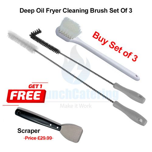 GENUINE HENNY PENNY PRESSURE FRYER CLEANING BRUSH SET 3 PIECE KIT INC GONG BRUSH