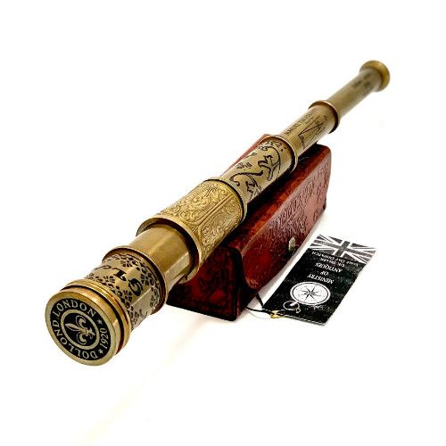 Antique DOLLOND LONDON 1920 ENGRAVED Marine Sailor Handheld 16 inch Telescope