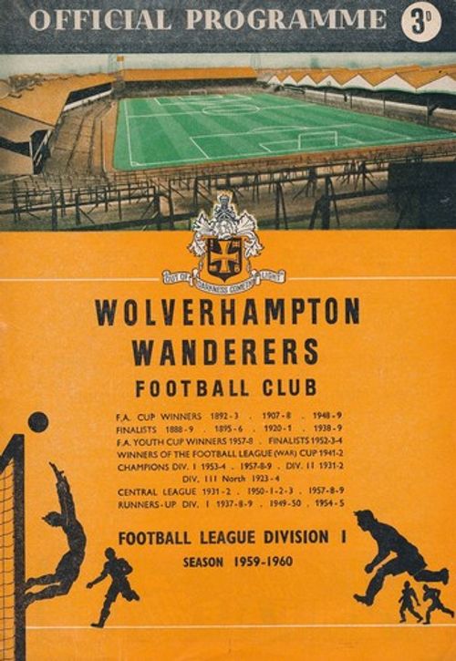 FA CHARITY SHIELD PROGRAMME 1959 Wolves v Nottingham Forest