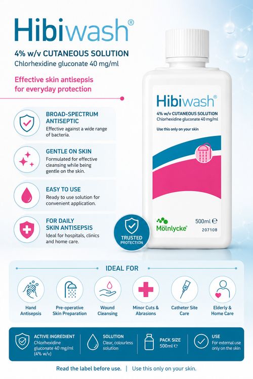 Hibiwash 500ml - Antimicrobial Skin Cleanser — image 2