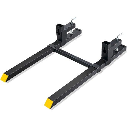 VEVOR Clamp On Pallet Forks 2000lbs Tractor Forks 43" Adjustable Bucket Forks