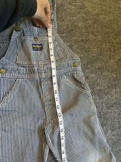Vintage 60s 70s Kids Osh Kosh Overalls B’gosh Vestback Union Made Pin Stripe USA — image 6