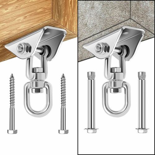 2x Ceiling Hook Swing Hanger Hook 360° Swivel Hanging Hammock Chair Hook Bracket — image 5