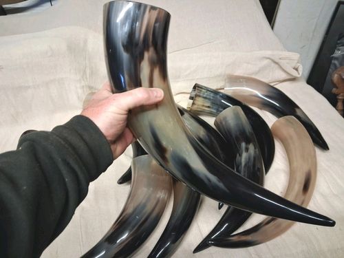 1000 ml Medieval Viking Drinking Cow Horn Reenactment Larp Medieval Valhalla  — image 4