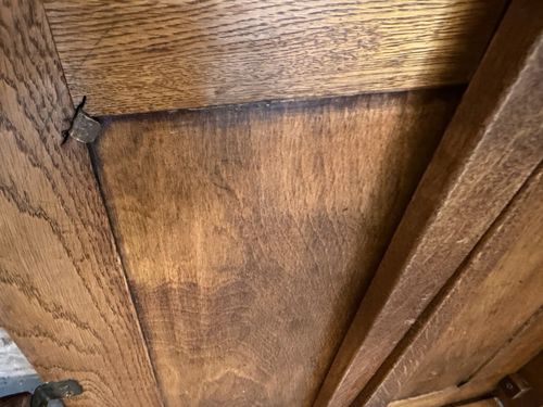 1940s Oak Metamorphic Fire Screen / Side Table – Dual Purpose — image 15