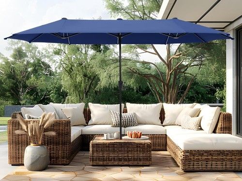 13ft Large Parasols Outdoor Umbrella Patio Umbrella Double-Sided Market Umbrella