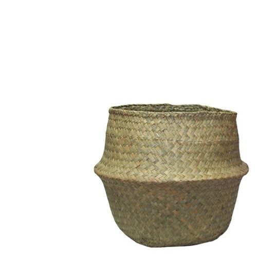 Seagrass Belly Basket Woven Wicker Storage Bag Planter Plant Pot Cover Holder
