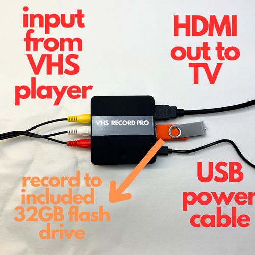 VHS Video Player Recorder Kit One Button Copy VHS to Digital MP4 FAST Quality — image 3