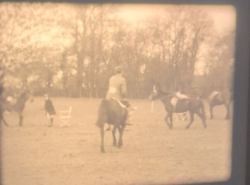 16mm CINE FILM HOME MOVIE FAMILY HORSES CHILDREN PLAYING GAMES CHARMING 1930s — image 9