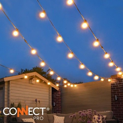 ConnectPro® 5m-50m Festoon Connectable Warm White LED IP65 Outdoor Frosted Light