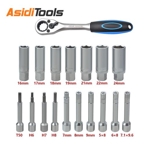 18pcs Shock Absorber Strut Dome Bearing Tool Socket Wrench Nut Set — image 2