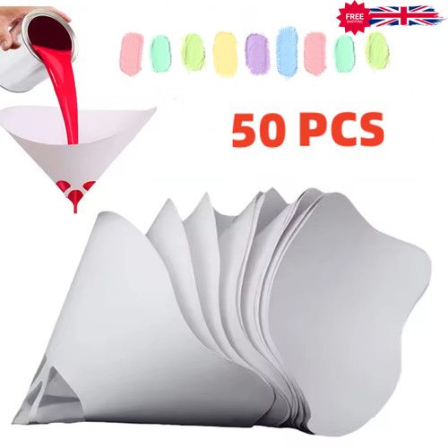 50 x Paint Strainers fine filter Nylon Mesh 190 Micron Fine Mesh Paper Filter