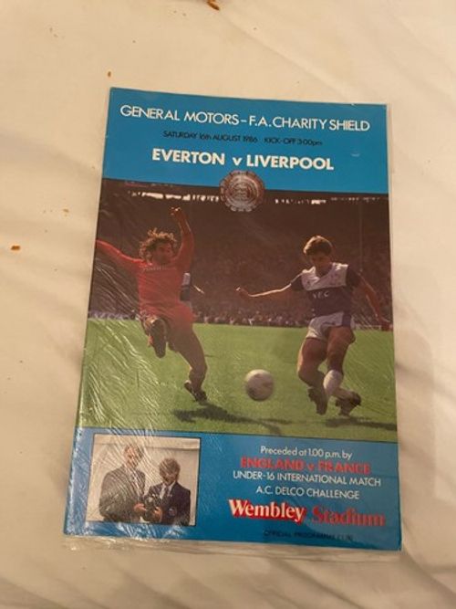 1986 Everton v Liverpool Charity Shield Football Programme