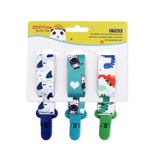 3X DUMMY CLIPS BABY BOYS GIRLS SOOTHER CHAIN HOLDER STRAP PACIFIER BABY CARE UK