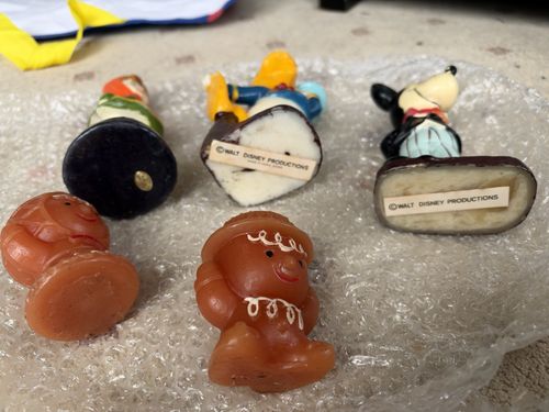 Vintage moulded character candles / collectible wax figures — image 7