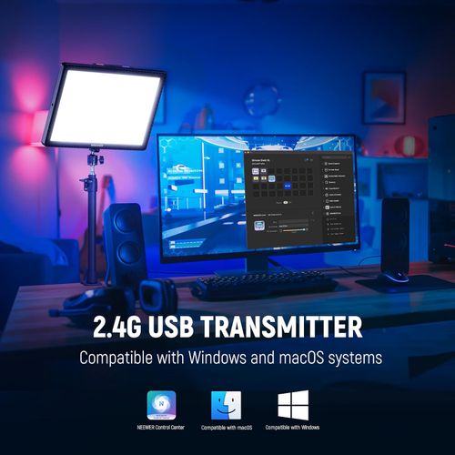 NEEWER GL1 PRO 15.5" LED Key Light Streaming Video Gaming PC Mac App Control — image 2