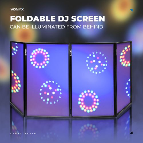 Vonyx DB2 Foldable DJ Screen Facade - Portable Lighting Setup for Events — image 2