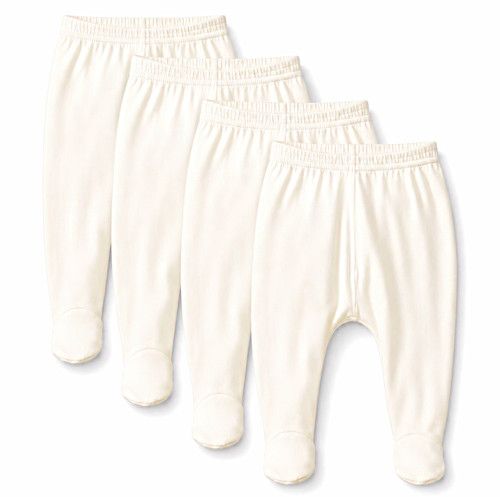 Baby Newborn White Footed Leggings 100% Cotton 6 Month (68cm) 4 Pack New Tagged