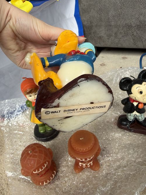 Vintage moulded character candles / collectible wax figures — image 2